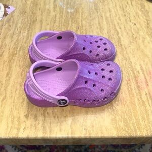 Crocs Kids Glitter Clogs - Purple